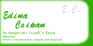 edina csipan business card